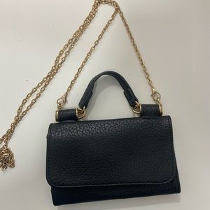 Black Rectangle Chain Detail Bag/ wallet